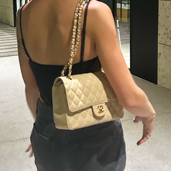 Original Chanel Classic Double Flap Beige - Picture 1 of 3